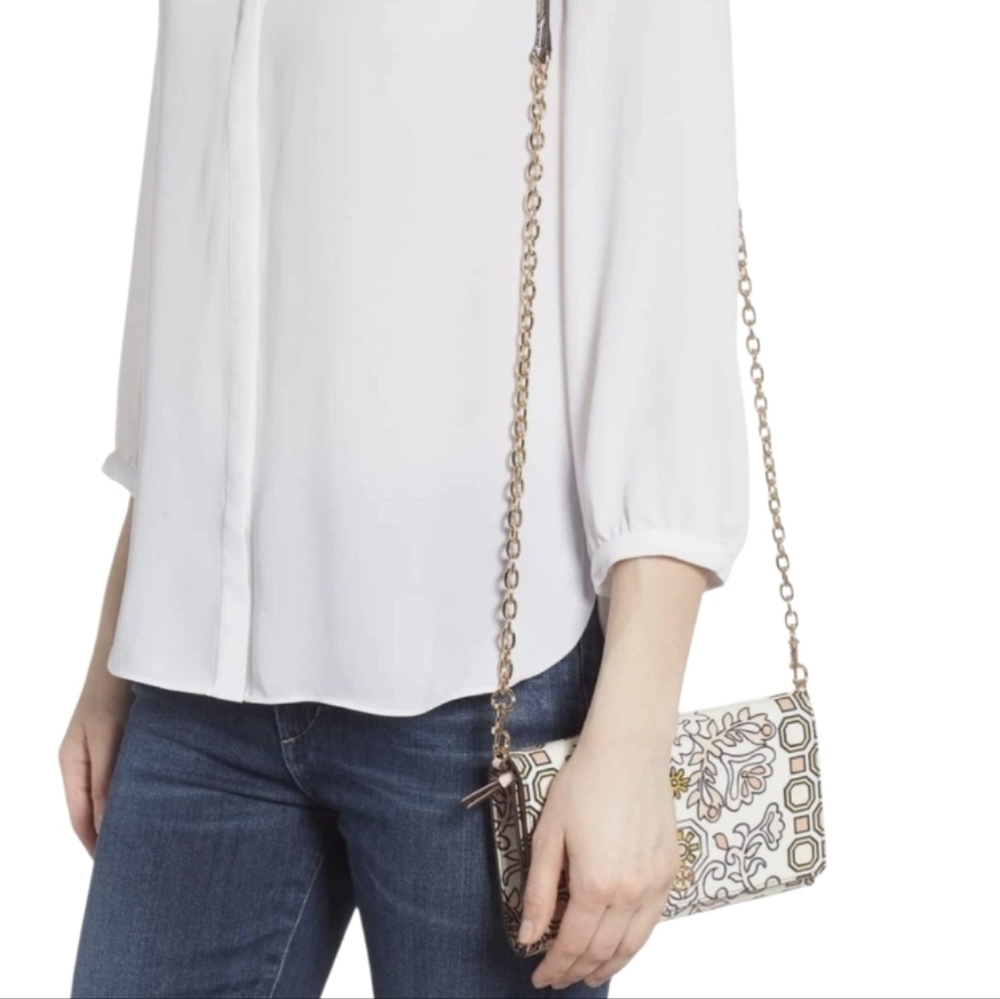 Tory Burch Hicks Garden Party Clutch/Crossbody Bag in EUC